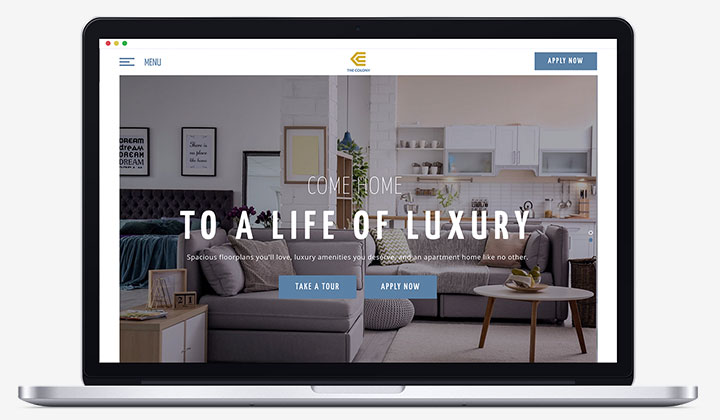 A laptop with The Colony premium theme screenshot