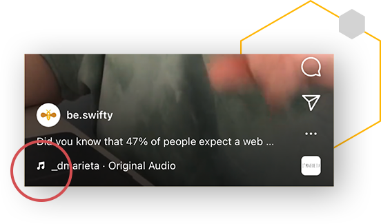 Once you click this, it will open up the Instagram Reels generating screen where you can immediately begin recording your Instagram Reel using that trending audio on Instagram.