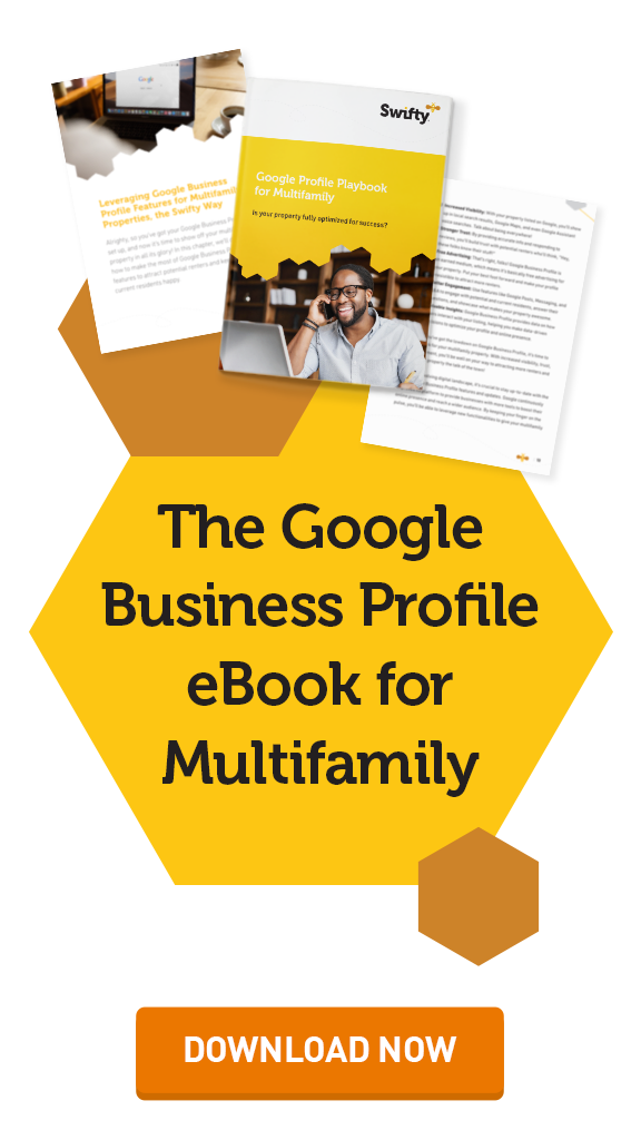 A link to a free download of an ebook on Google Business Profile for Multifamily