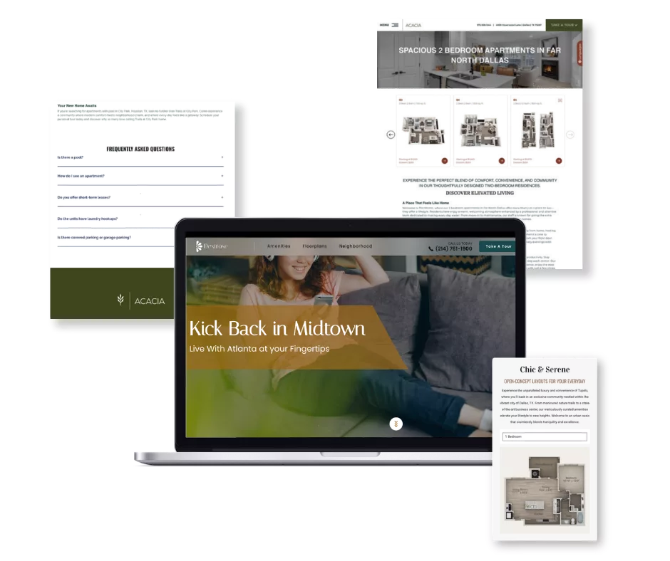 AI-written property website pages, local pages, and FAQs