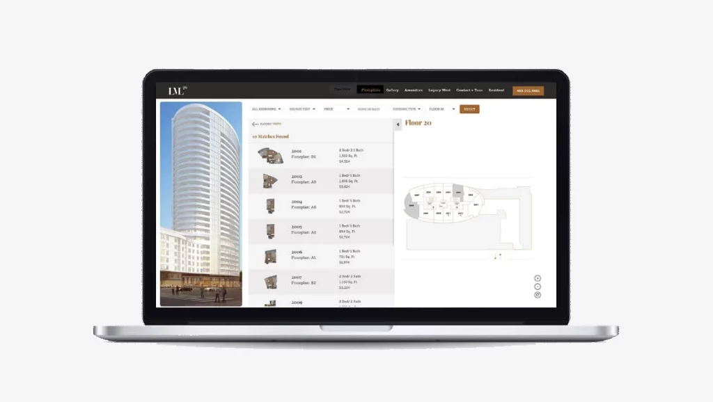 HiveSite on a laptop showing a floor plan view with filters